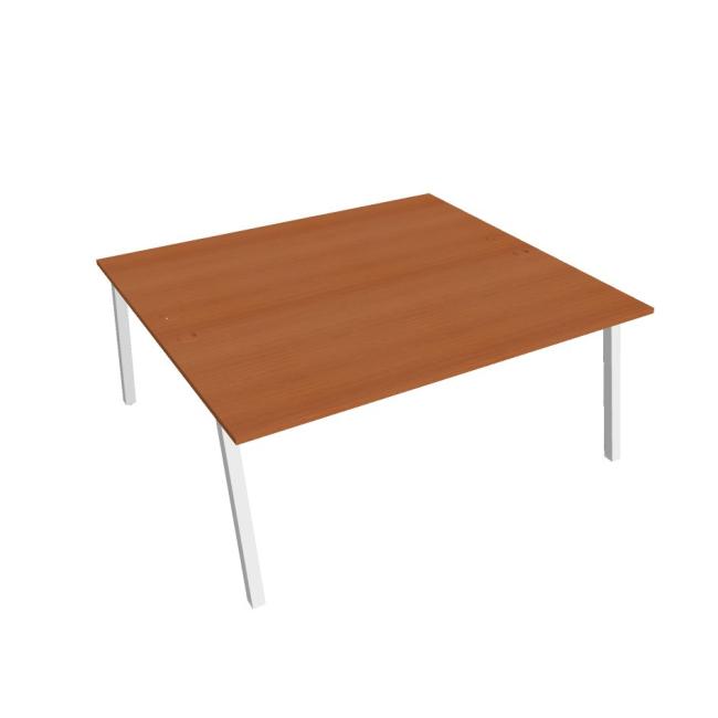 Work table UNI A, 180x75.5x160 cm, cherry/white