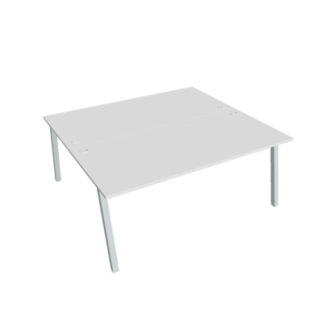 Work table UNI A, 180x75.5x160 cm, white/grey