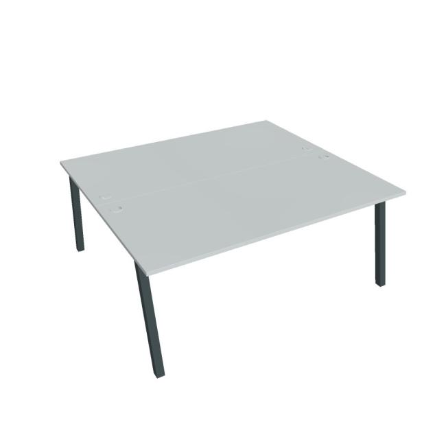 Work table UNI A, 180x75.5x160 cm, grey/black