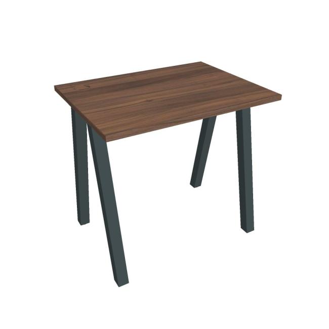 Work table UNI A, 80x75.5x60 cm, walnut/black