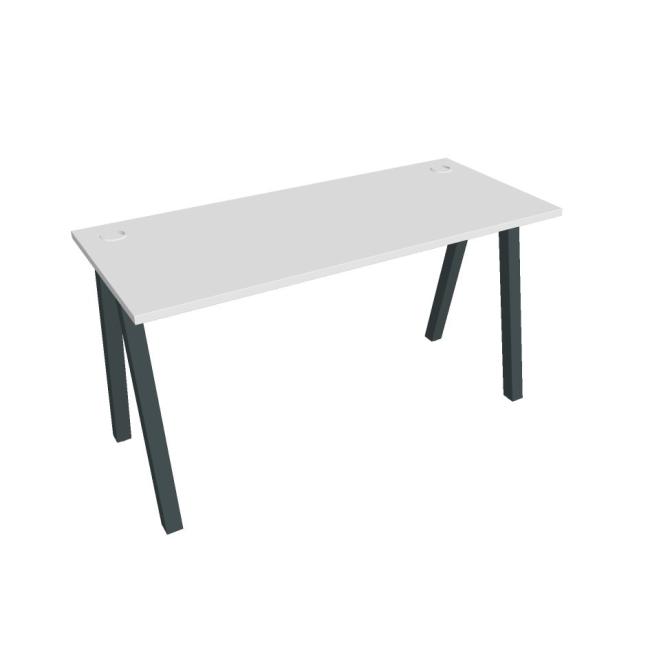Work table UNI A, 140x75.5x60 cm, white/black