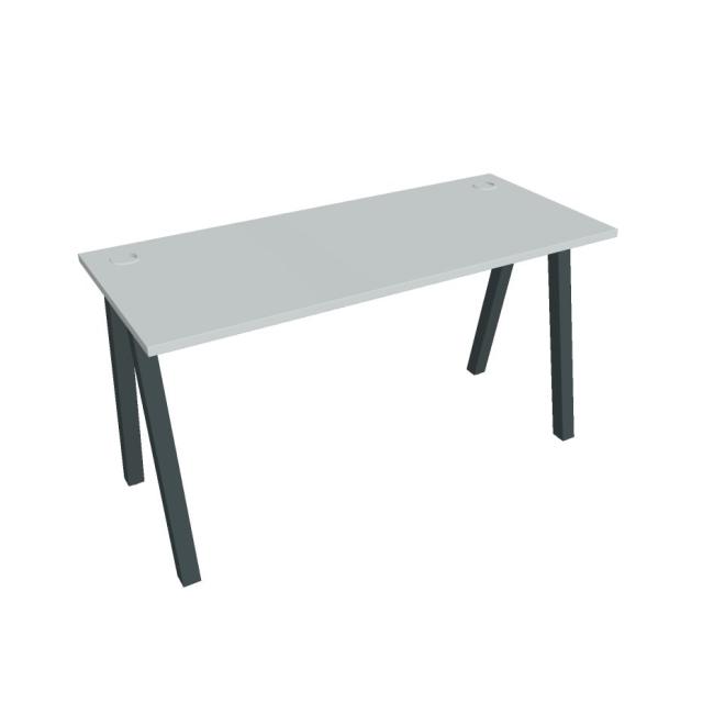 Work table UNI A, 140x75.5x60 cm, grey/black