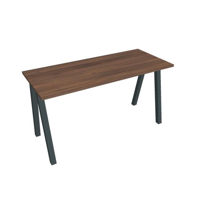 Work table UNI A, 140x75.5x60 cm, walnut/black