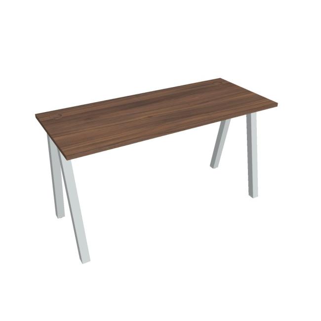 Work table UNI A, 140x75.5x60 cm, walnut/grey