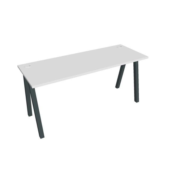 Work table UNI A, 160x75.5x60 cm, white/black