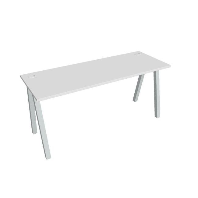 Work table UNI A, 160x75.5x60 cm, white/grey