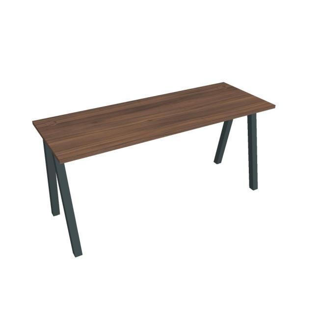 Work table UNI A, 160x75.5x60 cm, walnut/black