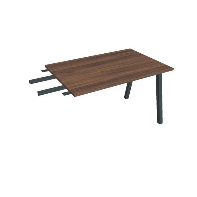 Work table UNI A, vertically chained, 120x75.5x80 cm, walnut/black
