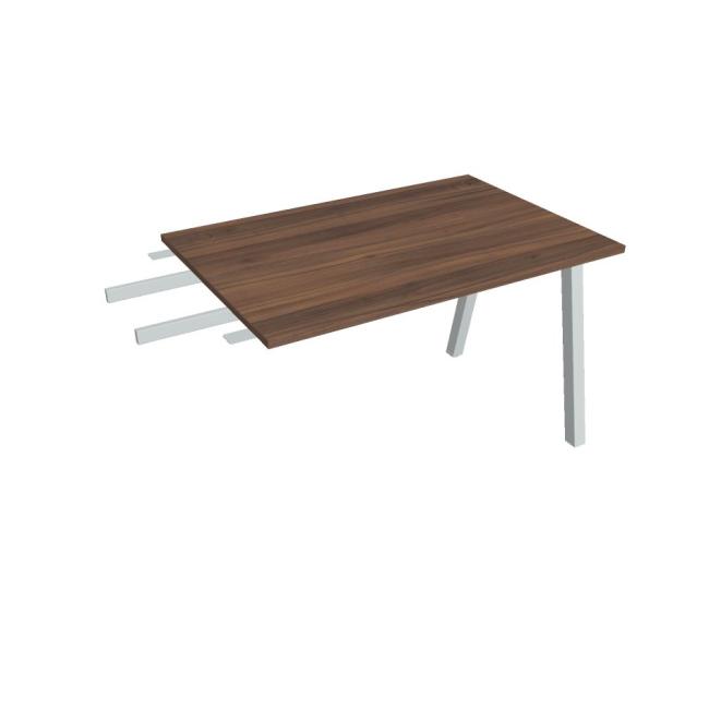 Work table UNI A, vertically chained, 120x75.5x80 cm, walnut/grey