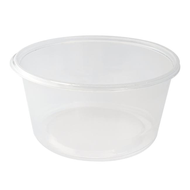 [HY774251] Round PP bowls 250 ml 50 pcs transparent