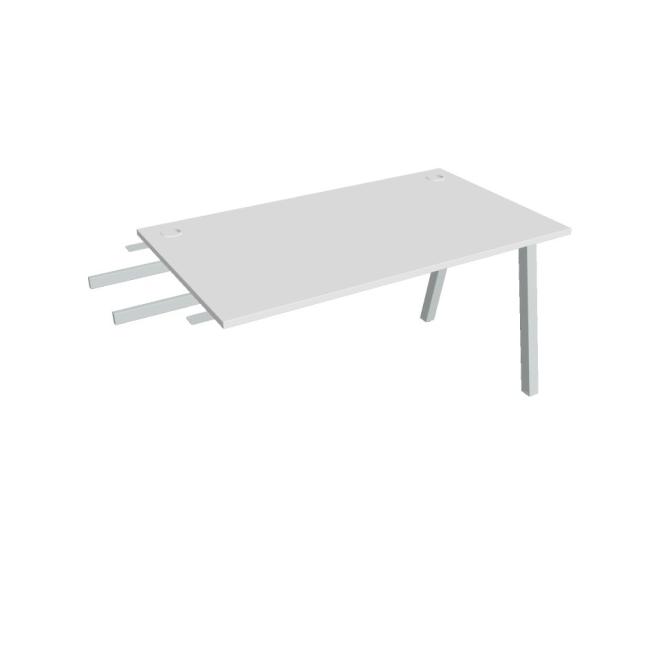 Work table UNI A, vertically chained, 140x75.5x80 cm, white/grey