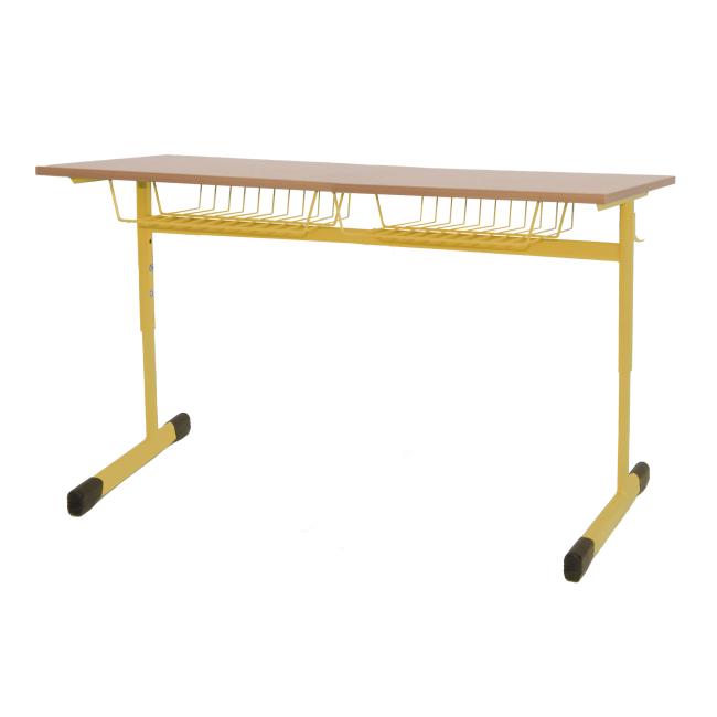 [AB300062] Two-seater height-adjustable bench, large. 3-5, yellow