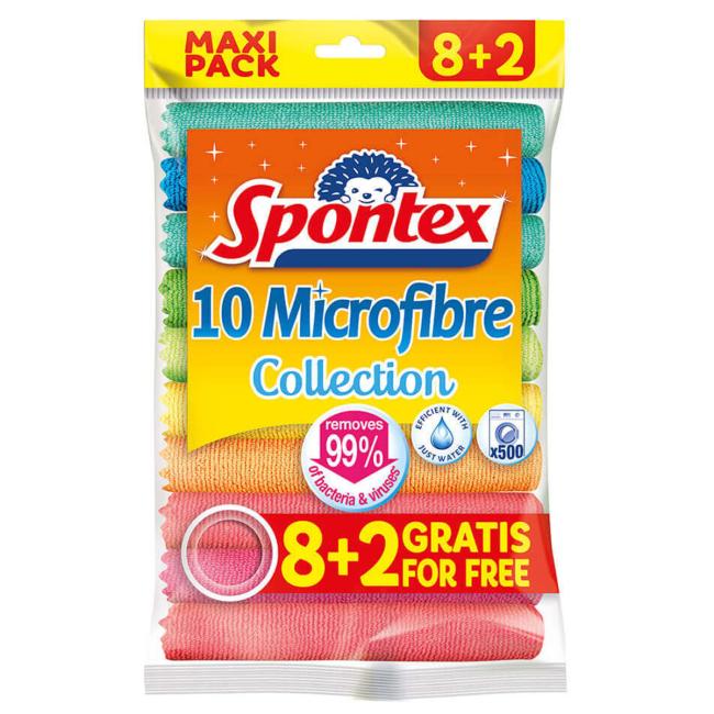 [HY780028] Spontex utierky z mikrovlákna 8 + 2 ZDARMA