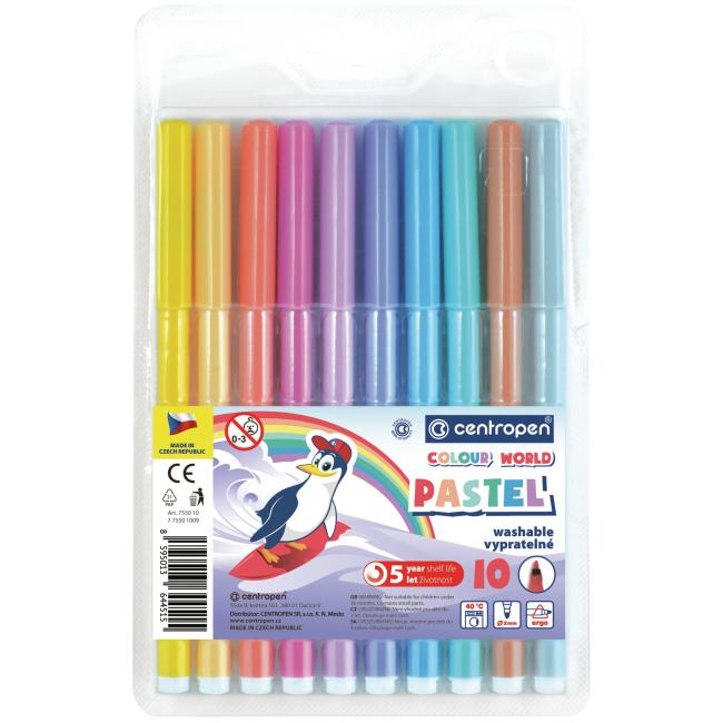 [CE075510] Sada popisovačov Centropen Pastel 7550/10S