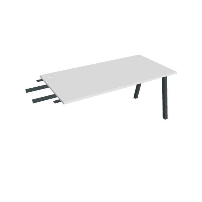 Work table UNI A, vertically chained, 160x75.5x80 cm, white/black