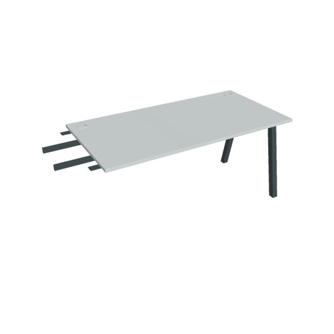 Work table UNI A, vertically chained, 160x75.5x80 cm, grey/black