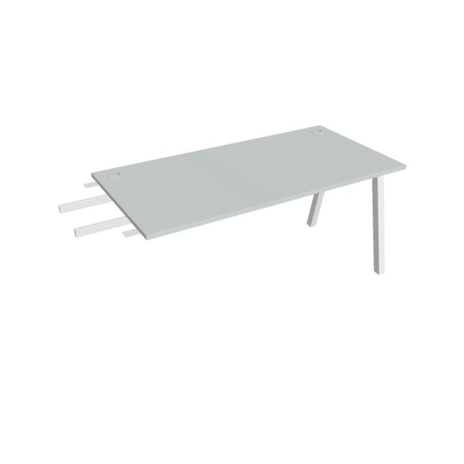 Work table UNI A, vertically chained, 160x75.5x80 cm, grey/white