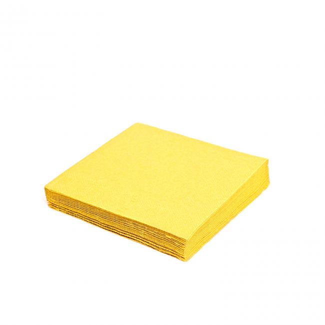 Paper napkins 2-layer 33x33cm yellow (50 pcs.)
