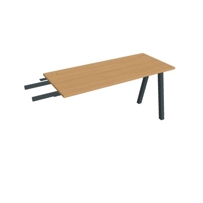 Work table UNI A, vertically chained, 140x75.5x60 cm, beech/black