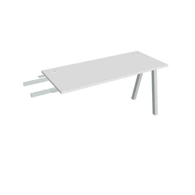 Work table UNI A, vertically chained, 140x75.5x60 cm, white/grey