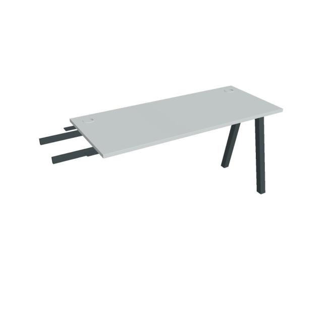 Work table UNI A, vertically chained, 140x75.5x60 cm, grey/black