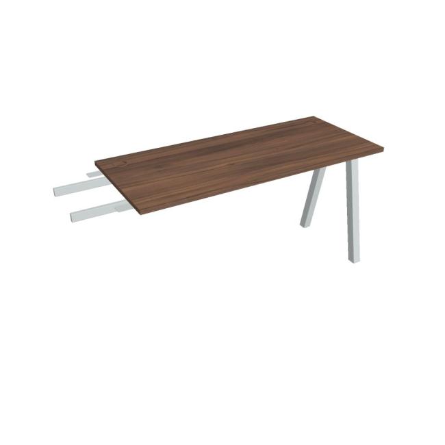 Work table UNI A, vertically chained, 140x75.5x60 cm, walnut/grey