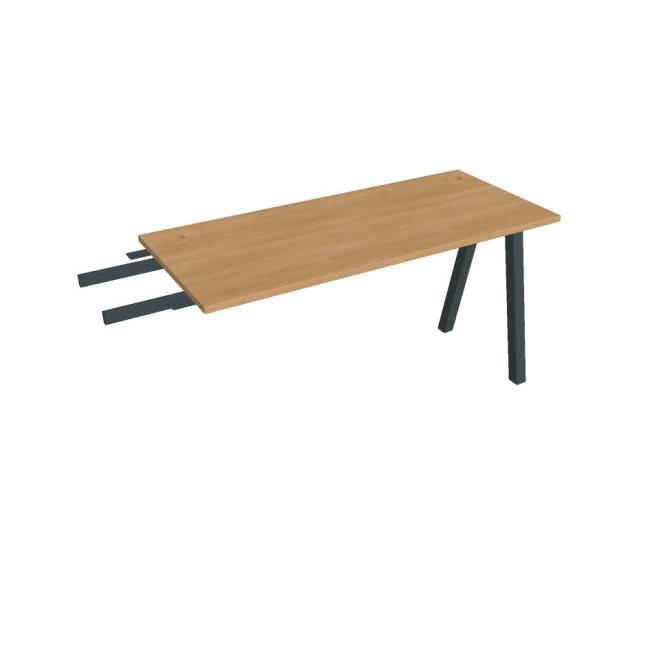 Work table UNI A, vertically chained, 140x75.5x60 cm, oak/black