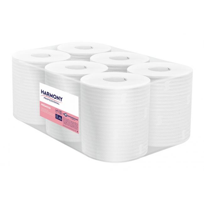 [HY950206] Paper towels in a roll 2-layer Harmony Professional Maxi, roll 125 m (6 pcs.)