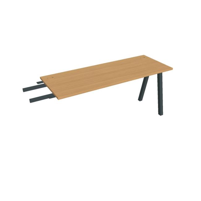 Work table UNI A, vertically chained, 160x75.5x60 cm, beech/black