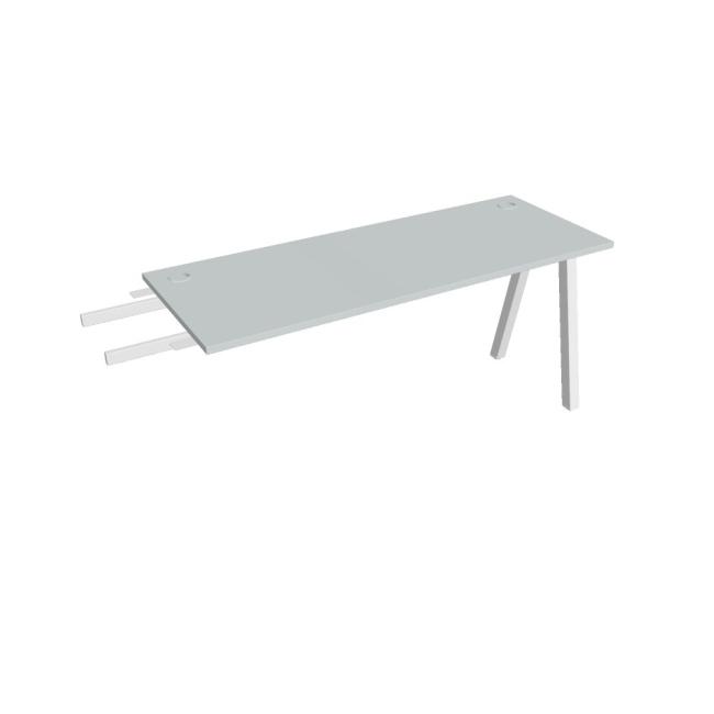 Work table UNI A, vertically chained, 160x75.5x60 cm, grey/white