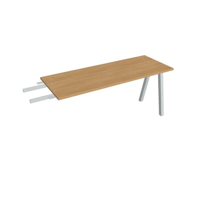 Work table UNI A, vertically chained, 160x75.5x60 cm, oak/grey