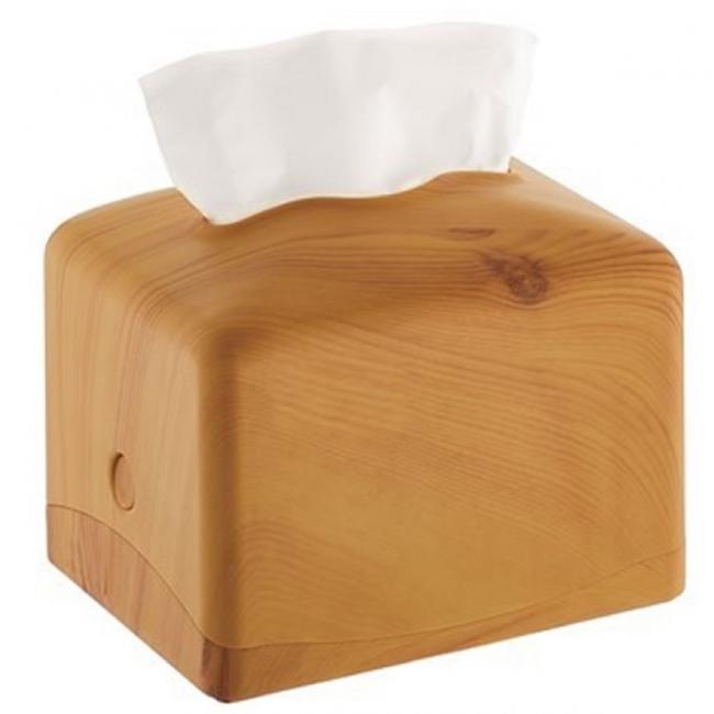 Table holder for tissues ABS plastic - pale wood pattern