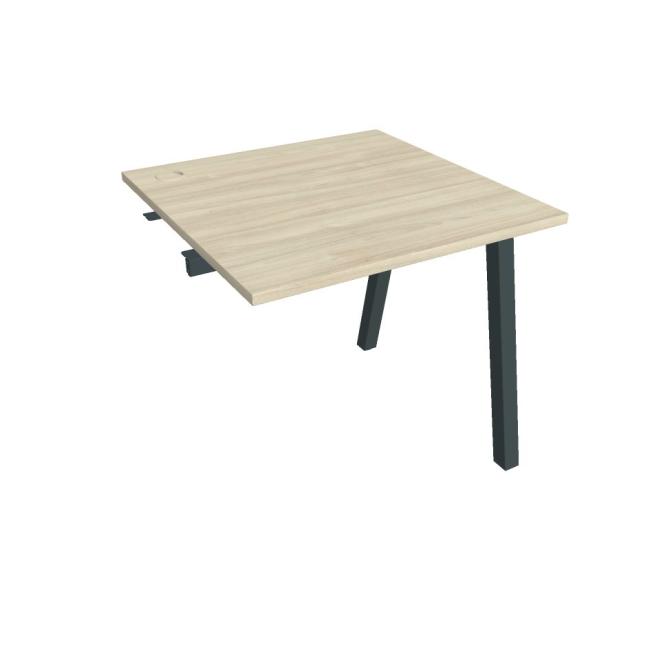Work table UNI A, extendable. chain, 80x75.5x80 cm, agate/black