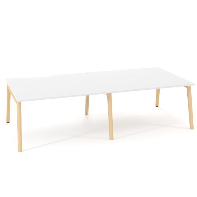 [IR100016] Pracovné stoly Bench ALFA ROOT 280x160cm, biely