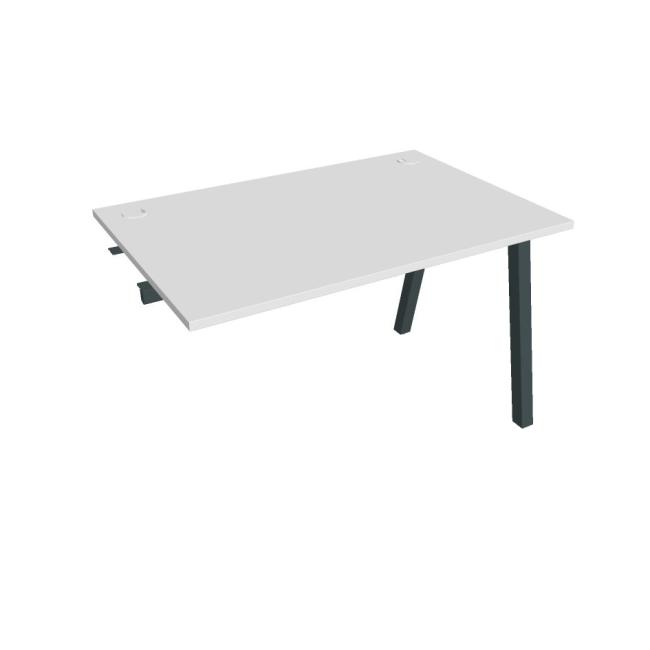 Work table UNI A, extendable. chain, 120x75.5x80 cm, white/black