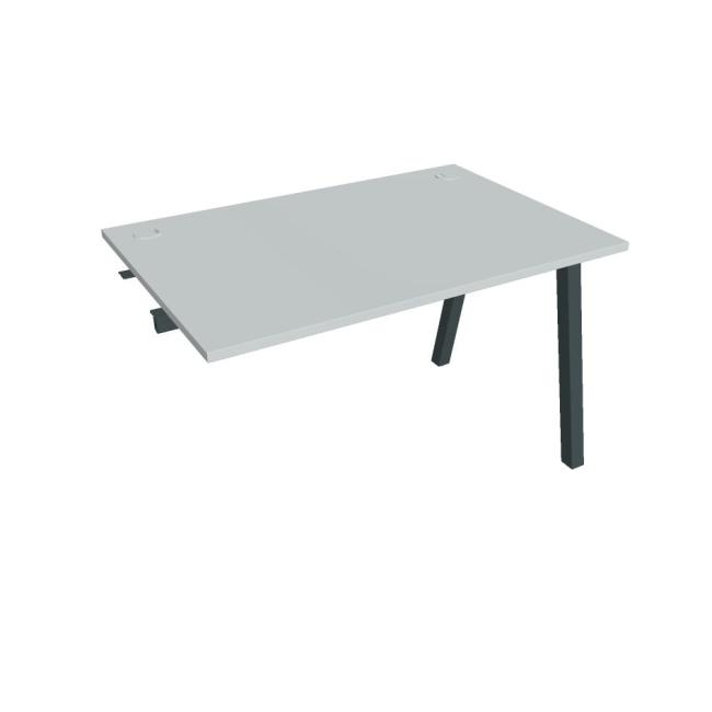 Work table UNI A, extendable. chain, 120x75.5x80 cm, grey/black
