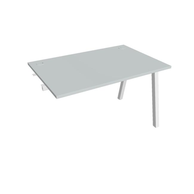 Work table UNI A, extendable. chain, 120x75.5x80 cm, grey/white