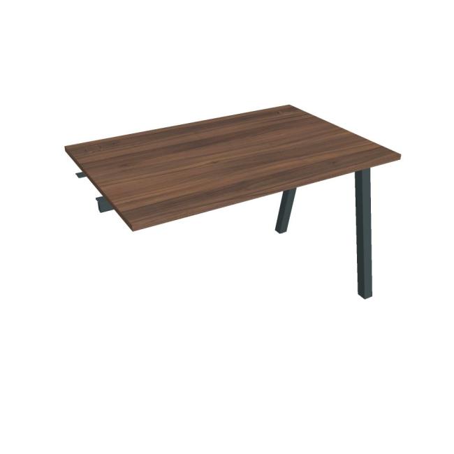 Work table UNI A, extendable. chain, 120x75.5x80 cm, walnut/black