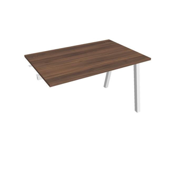 Work table UNI A, extendable. chain, 120x75.5x80 cm, walnut/white