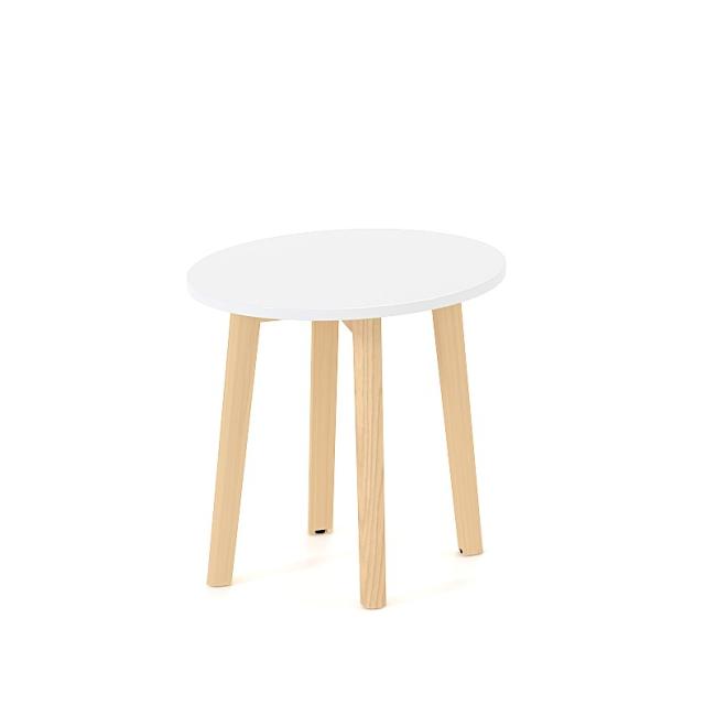 [IR100040] Konferenčný stolík ROOT okrúhly, d=50/v=47,7cm, biely