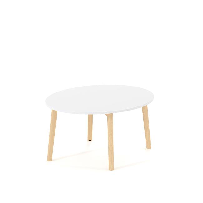 [IR100042] Konferenčný stolík ROOT okrúhly, d=90/v=47,7cm, biely