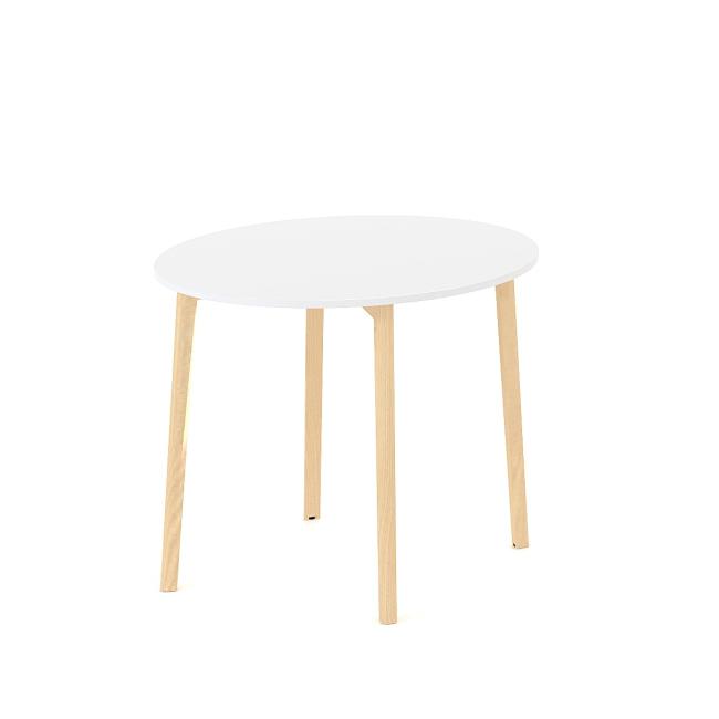 [IR100044] Konferenčný stolík ROOT okrúhly, d=90/v=74,2cm, biely