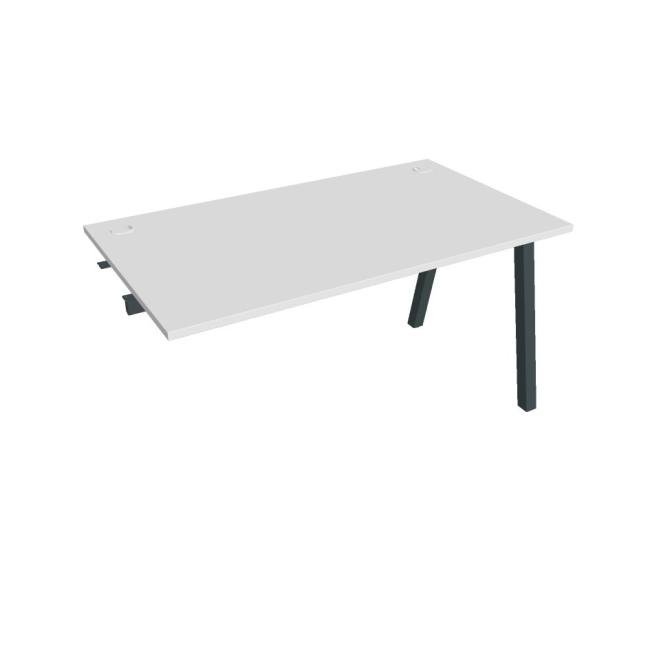 Work table UNI A, extendable. chain, 140x75.5x80 cm, white/black