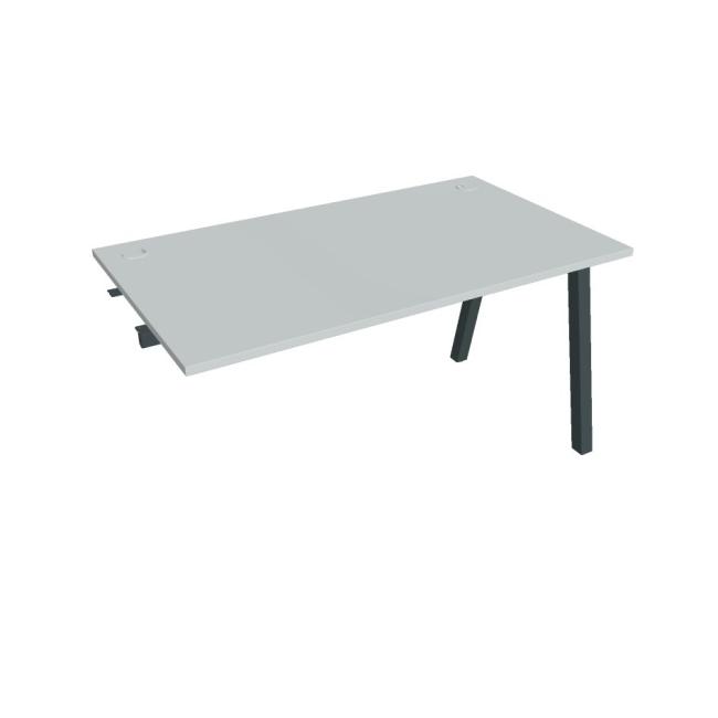Work table UNI A, extendable. chain, 140x75.5x80 cm, grey/black