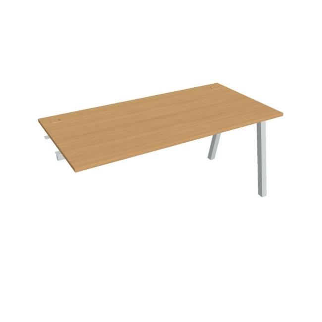 Work table UNI A, extendable. chain, 160x75.5x80 cm, beech/grey