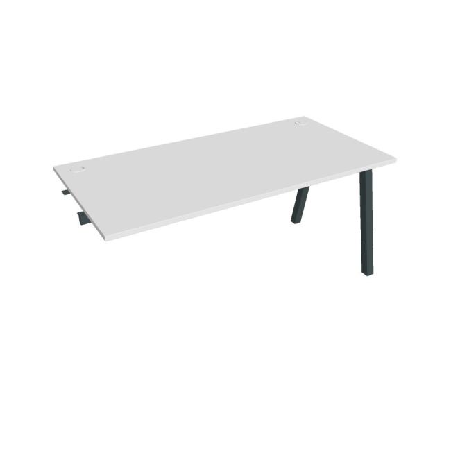 Work table UNI A, extendable. chain, 160x75.5x80 cm, white/black
