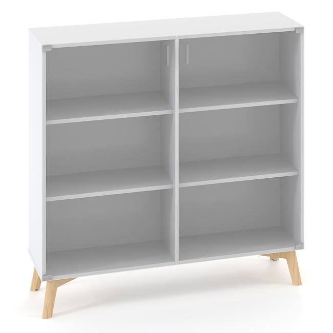 [IR100057] Shelf cabinet ALFA ROOT niche with long partition, 2 shelves, 120x45x121.5cm, white