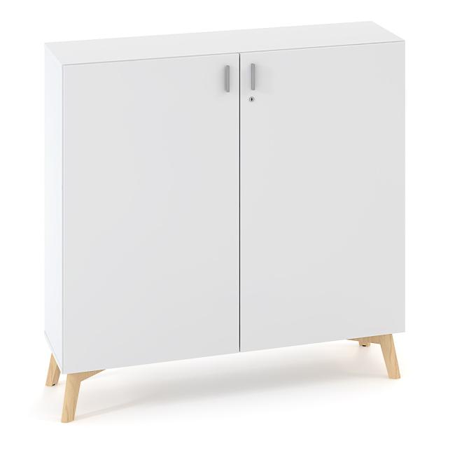 [IR100069] Policová skriňa ALFA ROOT s del.priečkou, 2 police, 120x47x121,5cm, biela