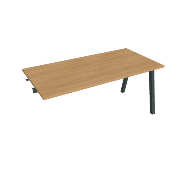 Work table UNI A, extendable. chain, 160x75.5x80 cm, oak/black