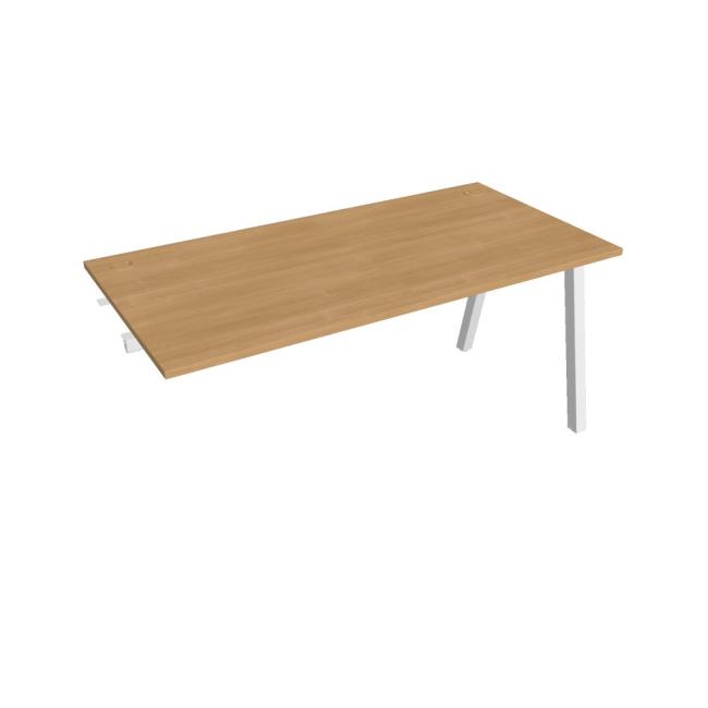 Work table UNI A, extendable. chain, 160x75.5x80 cm, oak/white